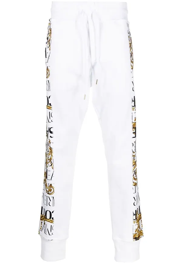 Versace Jeans Couture mjukisbyxor med logotyp - Vit