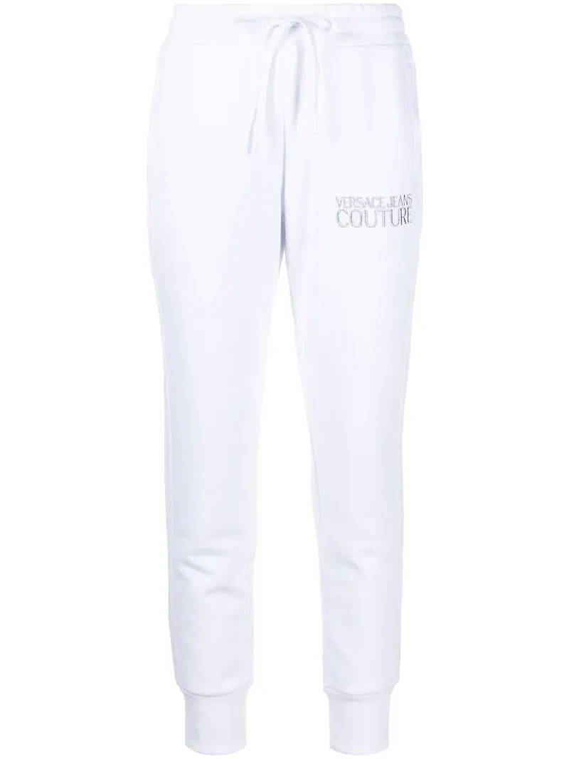 Versace Jeans Couture mjukisbyxor med logotyp - Vit