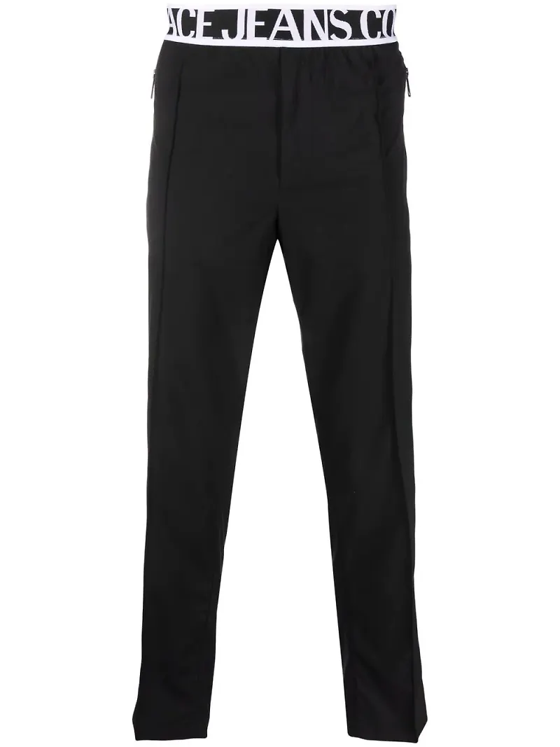 Versace Jeans Couture raka sweatpants med logotyp - Svart