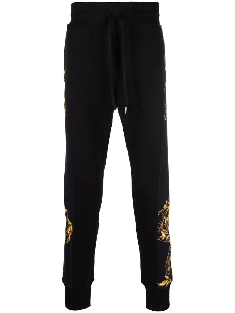 Versace Jeans Couture Regalia Baroque sweatpants med panel - Svart