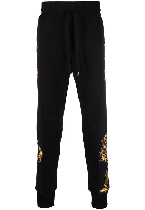 Versace Jeans Couture Regalia Baroque sweatpants med panel - Svart