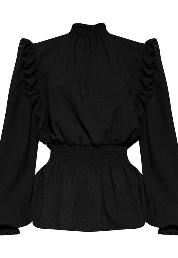 Versace Jeans Couture Shirt with ruffles Svart, Dam