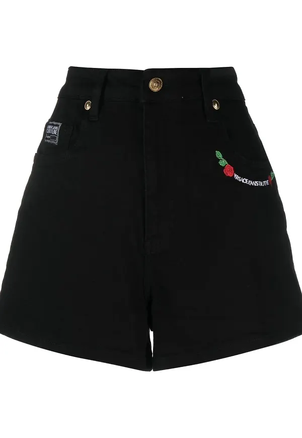 Versace Jeans Couture shorts med logotyp - Svart