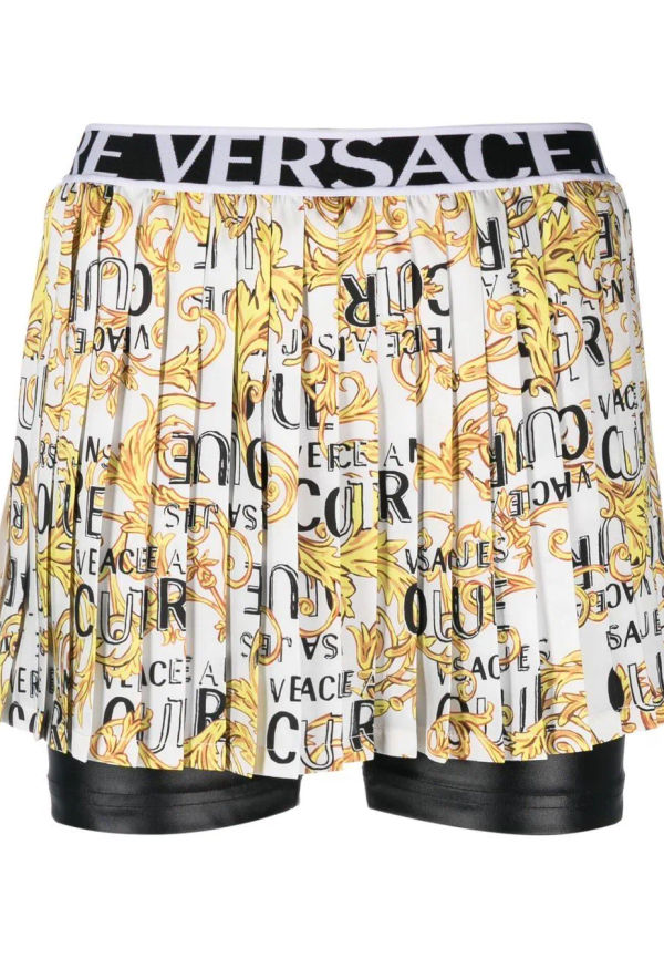 Versace Jeans Couture shorts med logotypband - Vit