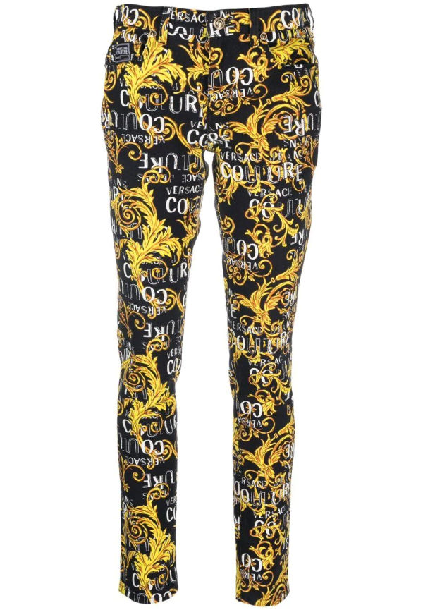 Versace Jeans Couture skinny-jeans med logotyp - Svart