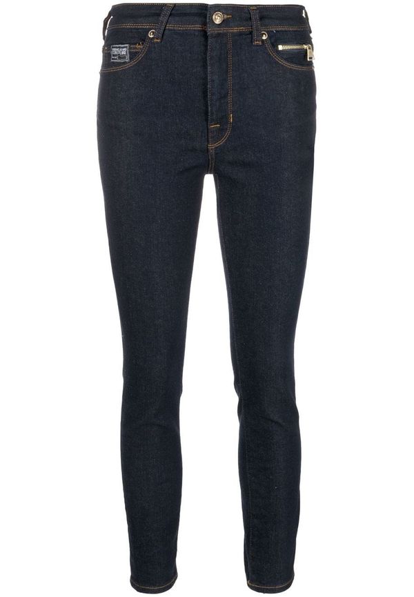 Versace Jeans Couture skinny-jeans med logotypmärke - Blå