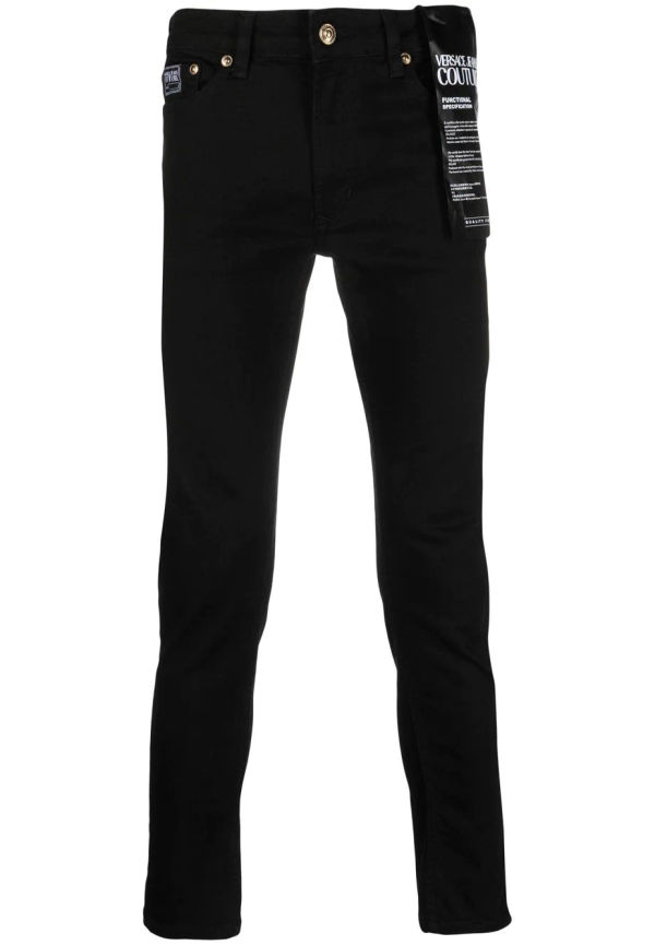 Versace Jeans Couture skinny-jeans med låg midja - Svart