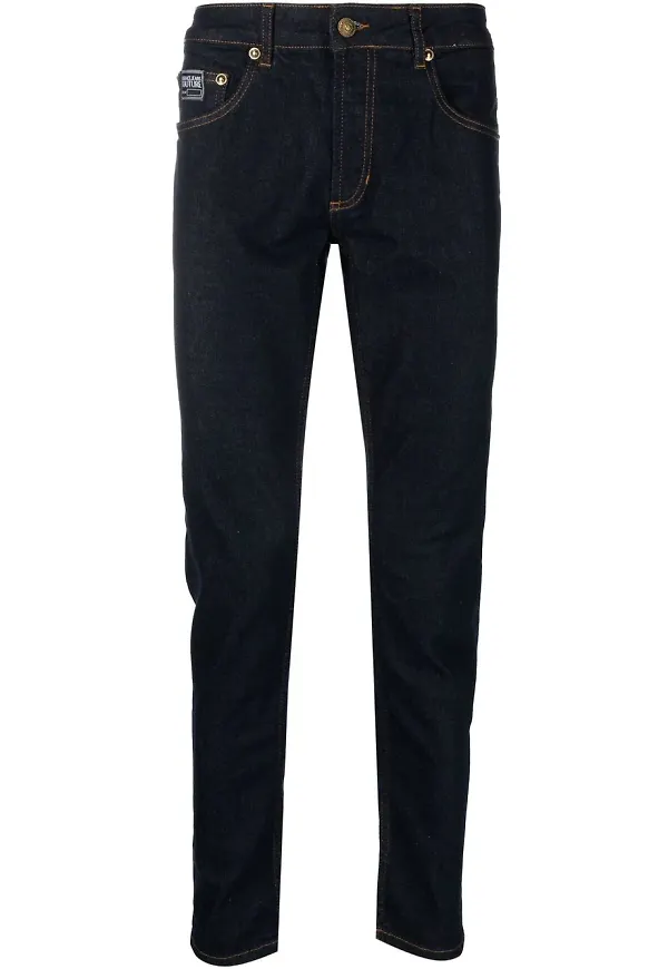 Versace Jeans Couture skinny-jeans med mörk tvätt - Blå