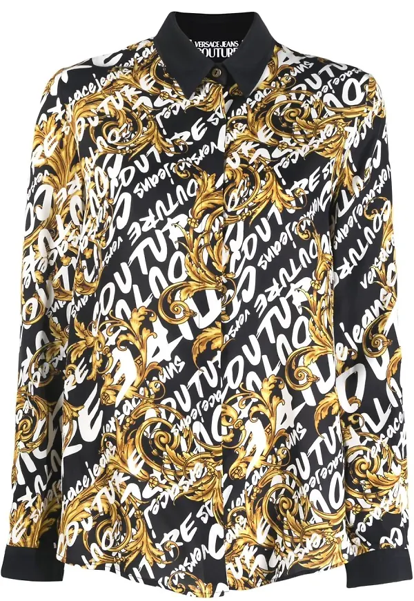 Versace Jeans Couture skjorta med barocktryck - Svart