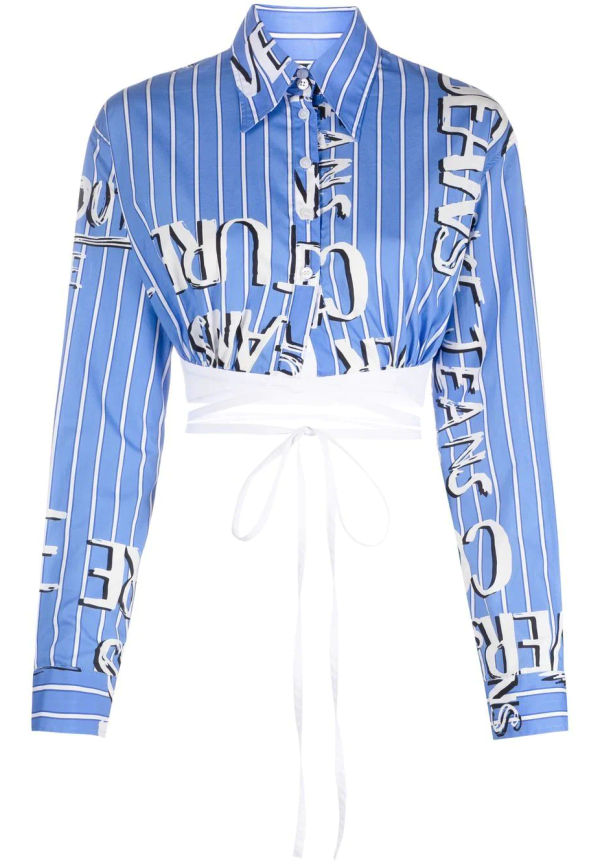 Versace Jeans Couture skjorta med logotyp - Blå