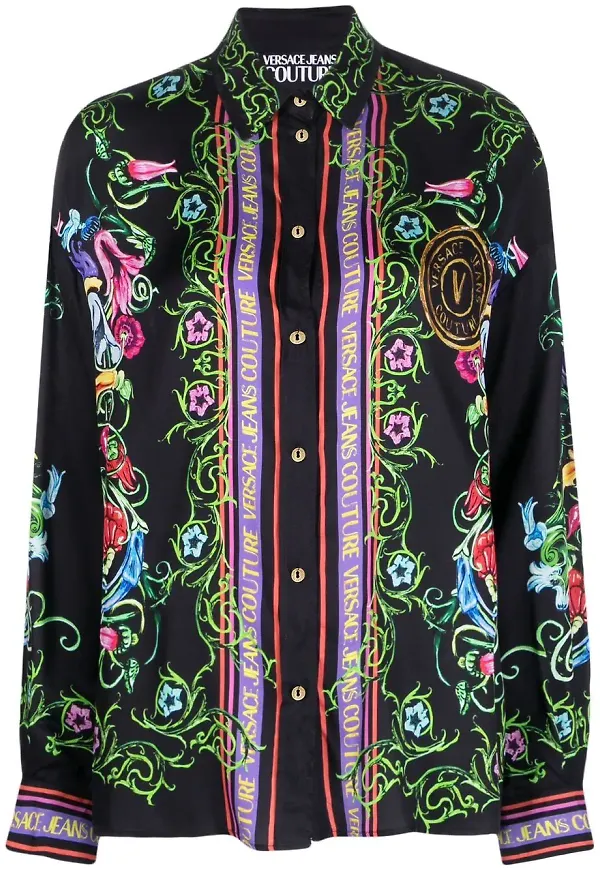 Versace Jeans Couture skjorta med logotyp - Svart