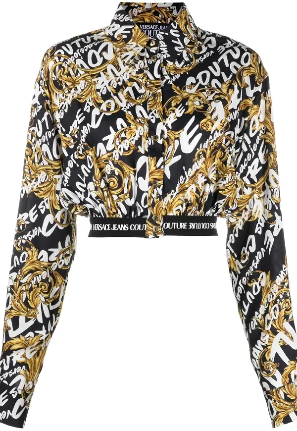 Versace Jeans Couture skjorta med logotyp - Svart