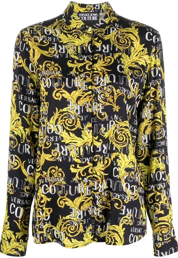 Versace Jeans Couture skjorta med logotyp - Svart