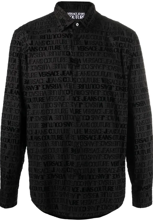 Versace Jeans Couture skjorta med logotyp - Svart