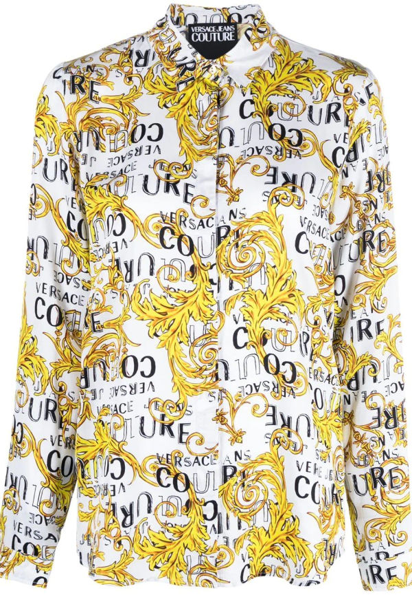 Versace Jeans Couture skjorta med logotyp - Vit