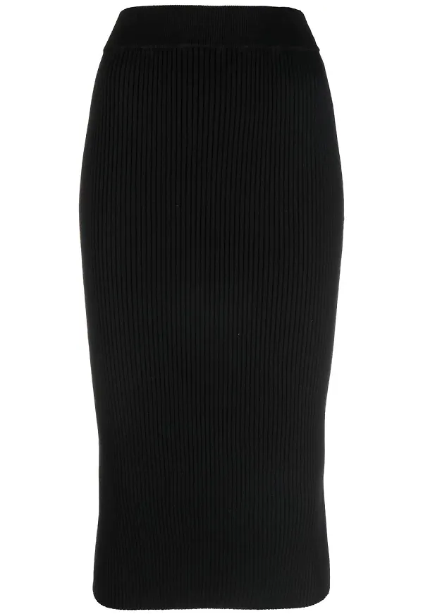 Versace Jeans Couture stickad midikjol - Svart
