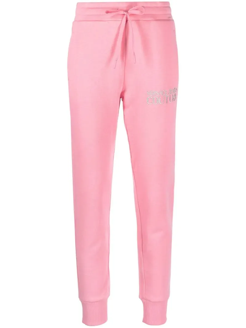 Versace Jeans Couture sweatpants med logotyp - Rosa