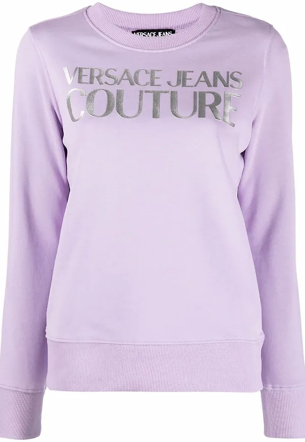 Versace Jeans Couture sweatshirt med logotyp - Lila