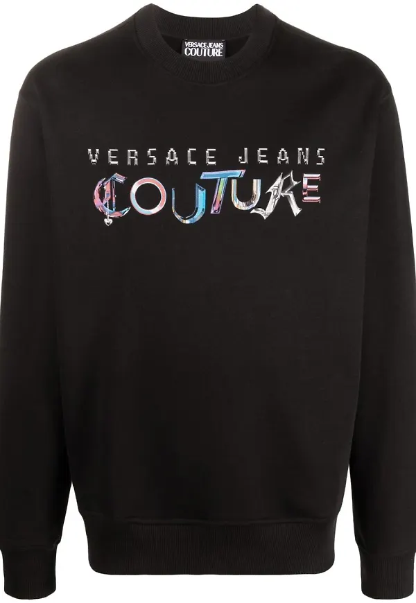Versace Jeans Couture sweatshirt med speglad stil - Svart