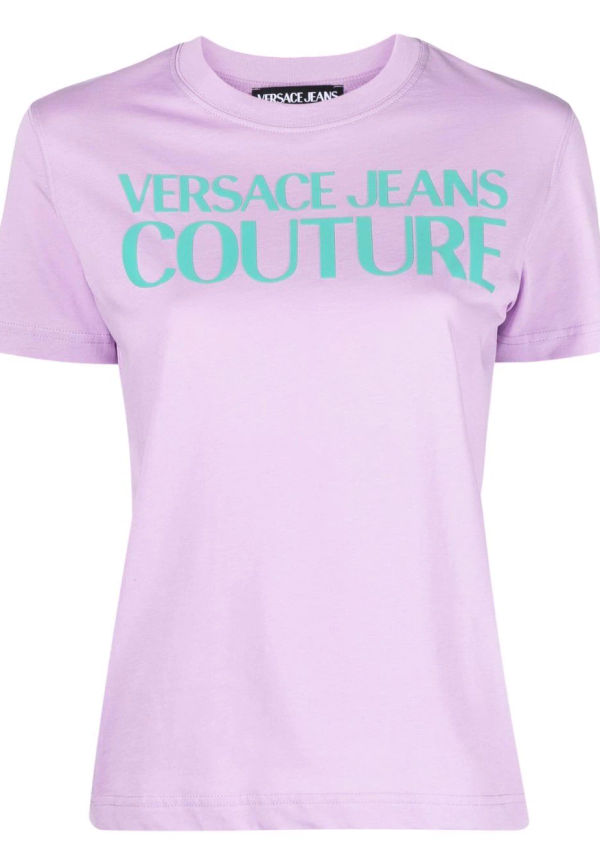 Versace Jeans Couture t-shirt med logotyp - Lila