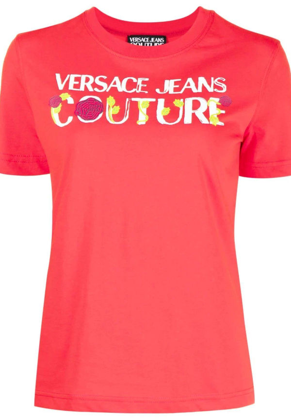 Versace Jeans Couture t-shirt med logotyp - Röd