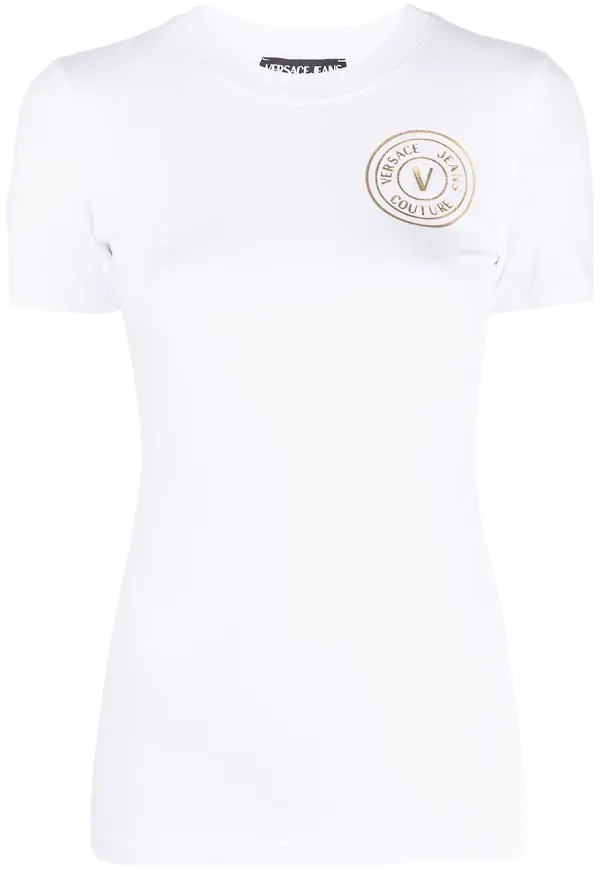 Versace Jeans Couture t-shirt med logotyp - Vit