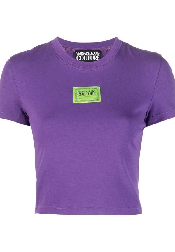 Versace Jeans Couture t-shirt med logotypmärke - Lila