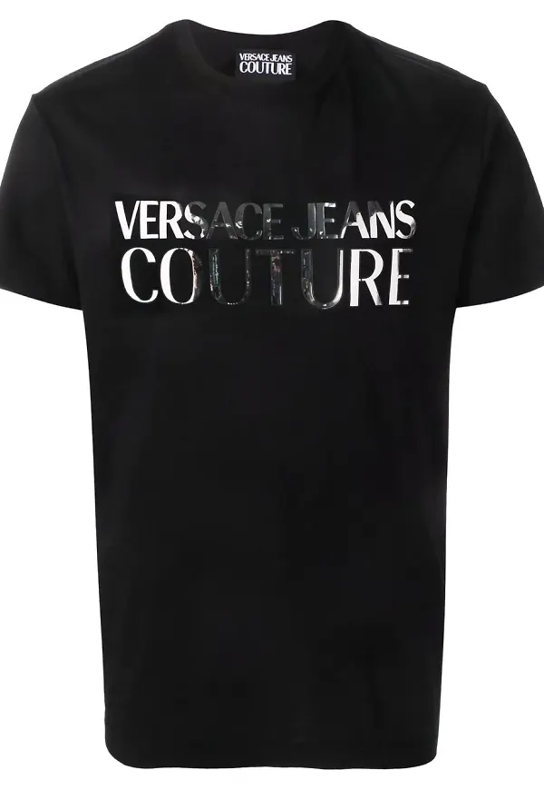 Versace Jeans Couture t-shirt med logotypmärke - Svart