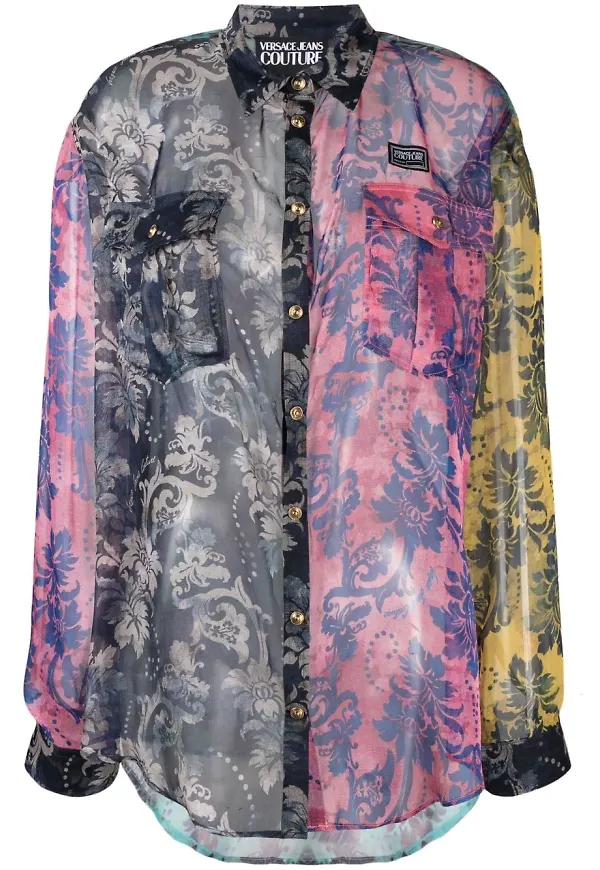 Versace Jeans Couture Tapestry Couture skjorta med panel - Rosa
