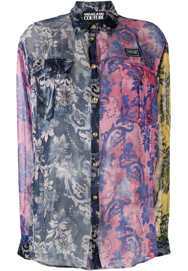 Versace Jeans Couture Tapestry Couture skjorta med panel - Rosa