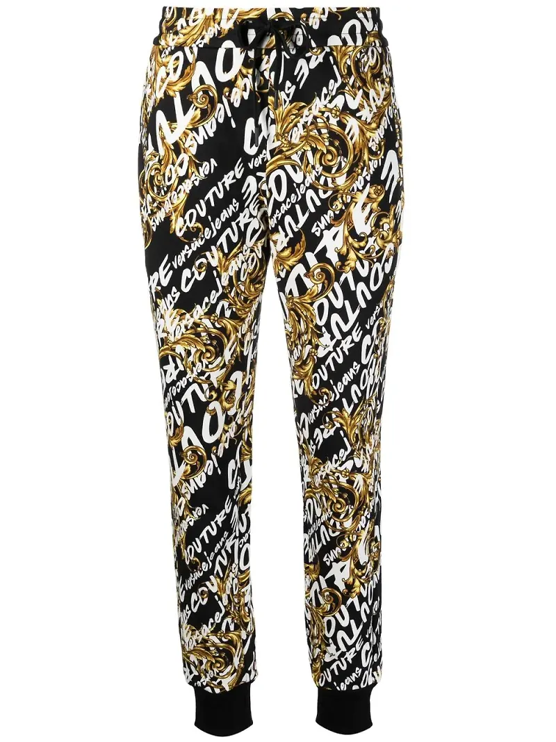Versace Jeans Couture trackpants med monogram - Svart