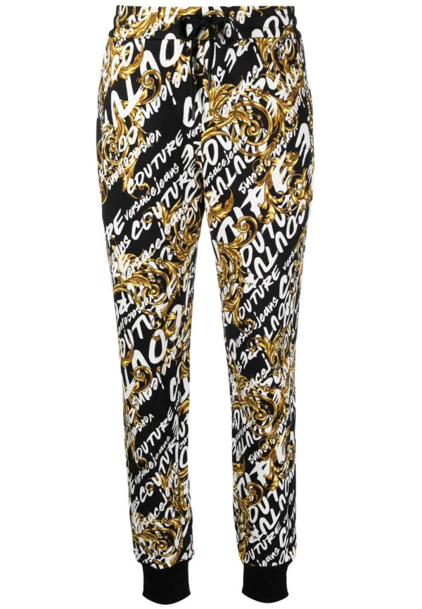 Versace Jeans Couture trackpants med monogram - Svart
