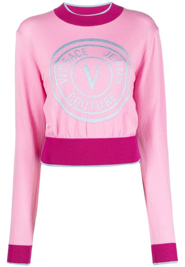Versace Jeans Couture tröja med logotyp - Rosa