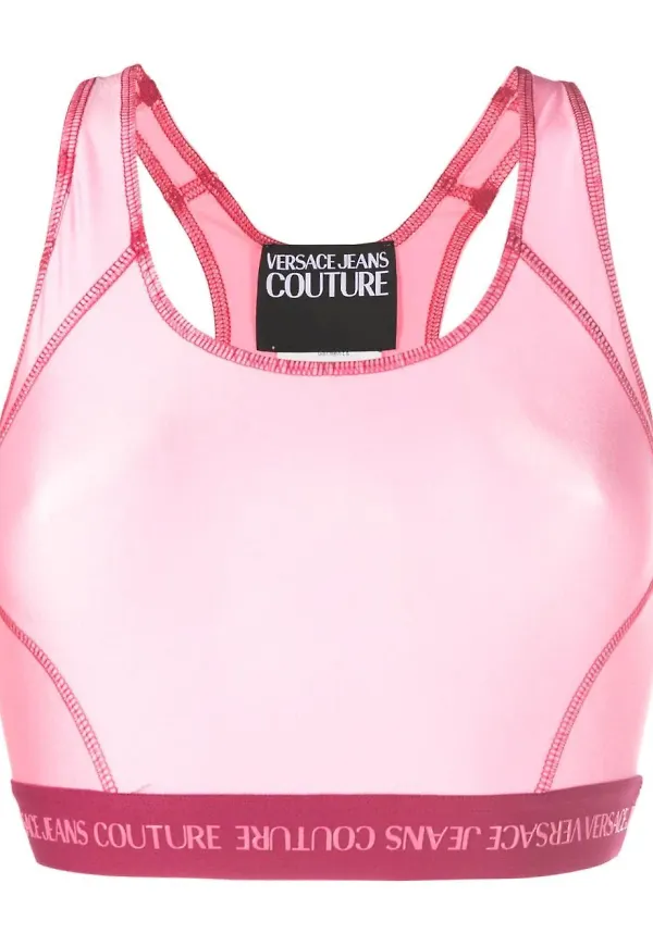 Versace Jeans Couture ärmlös croptop - Rosa