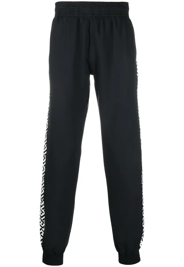 Versace La Greca randiga sweatpants - Svart