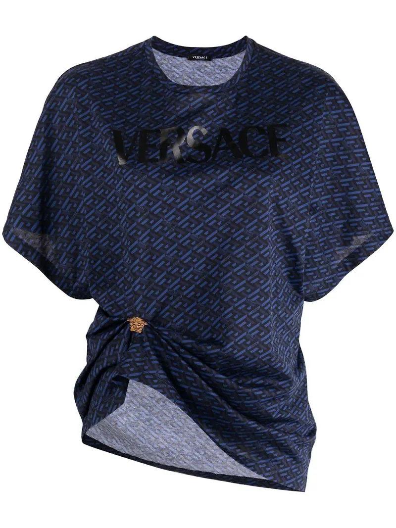 Versace La Greca skjorta med tryck - Blå