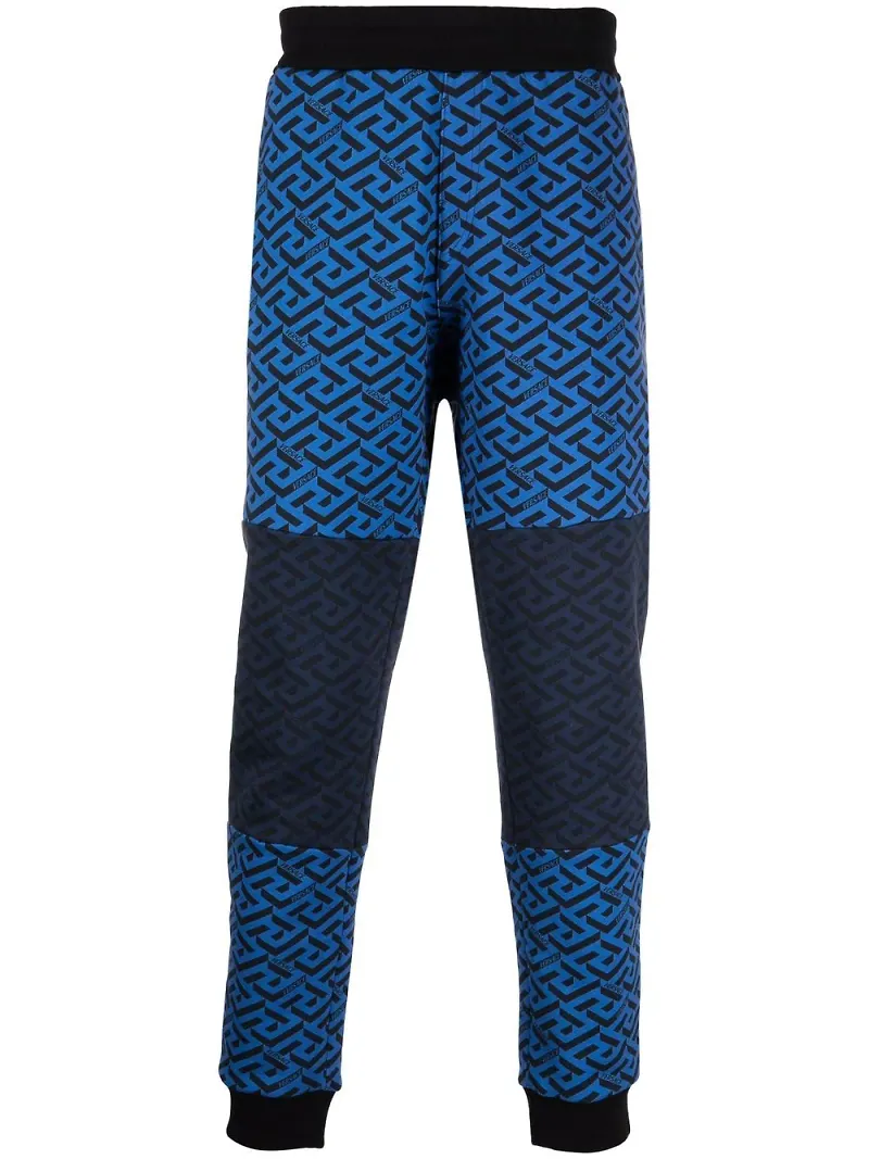 Versace La Greca sweatpants med färgblock - Blå
