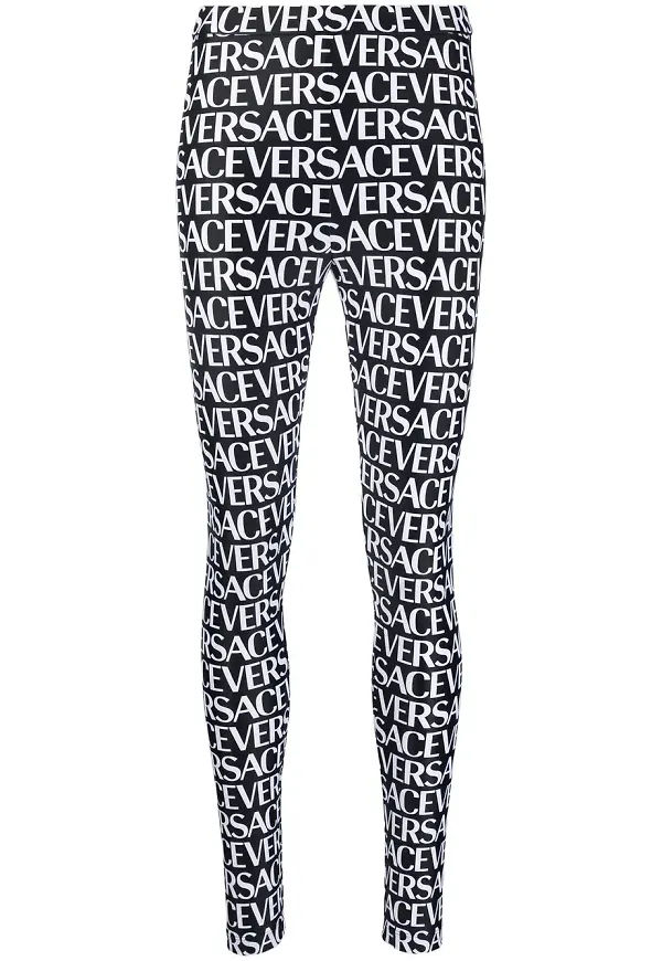 Versace leggings med hög midja - Svart