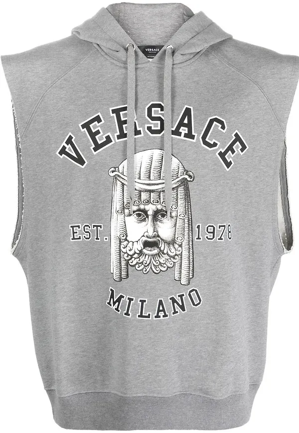 Versace linne med huva - Grå