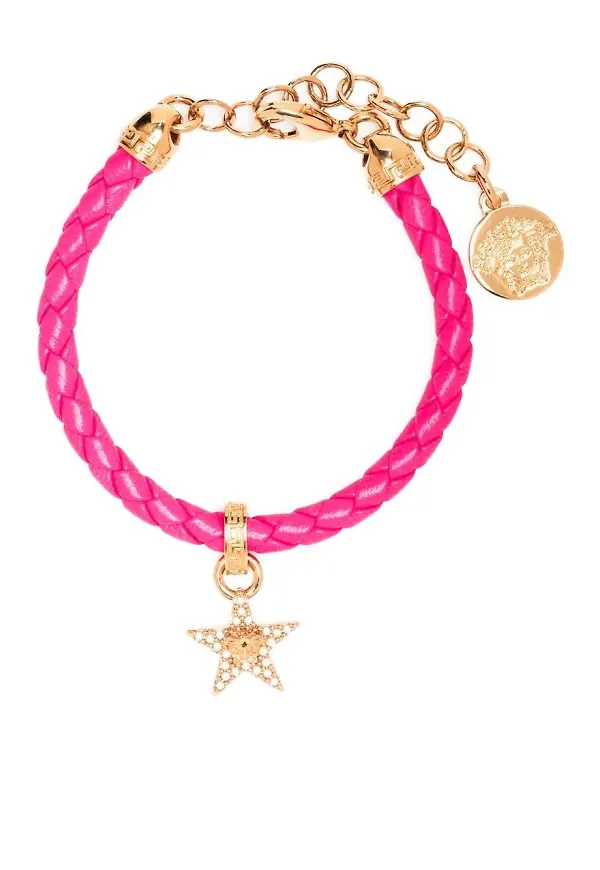 Versace läderarmband med Medusa - Rosa