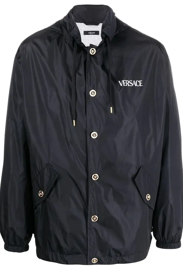 Versace lättviktsjacka med huva - Svart