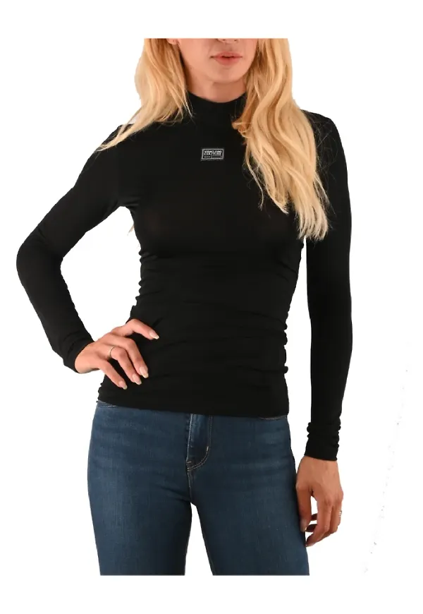 Versace Långa ärmar t-shirt miinto-2dca42d7d1340836f45e Svart, Dam