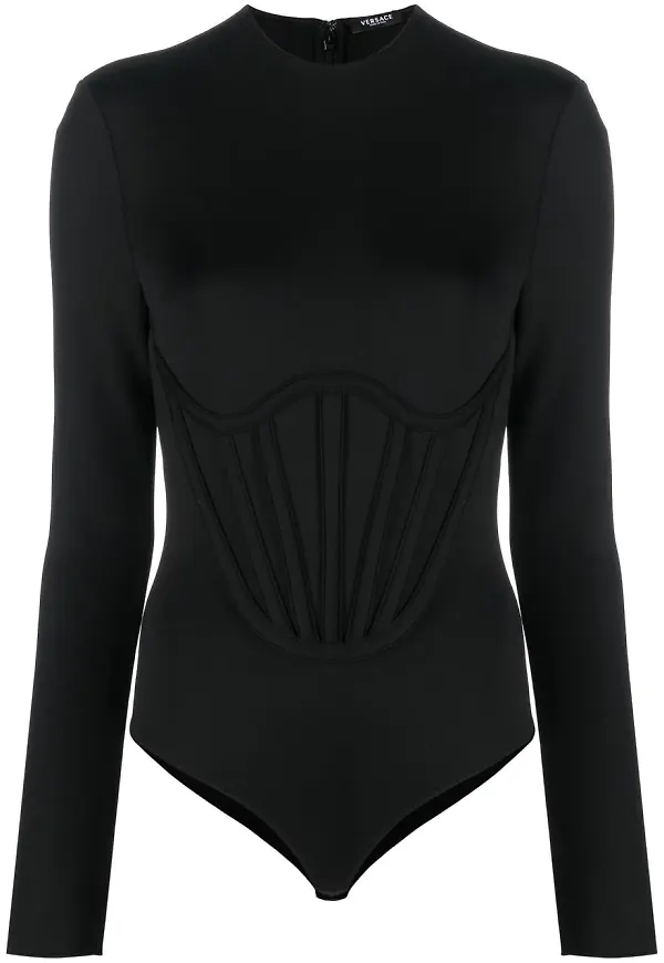 Versace långärmad body - Svart