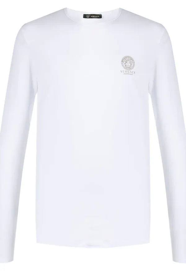 Versace långärmad t-shirt med Medusa - Vit