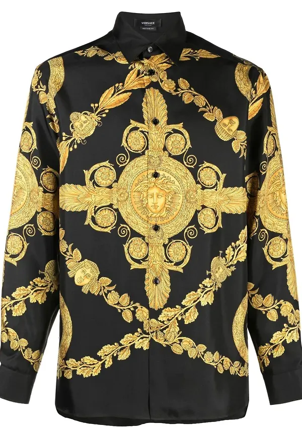 Versace Maschera Barocco skjorta - Svart