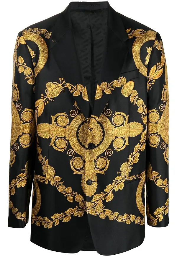 Versace Maschera blazer med barocktryck - Svart