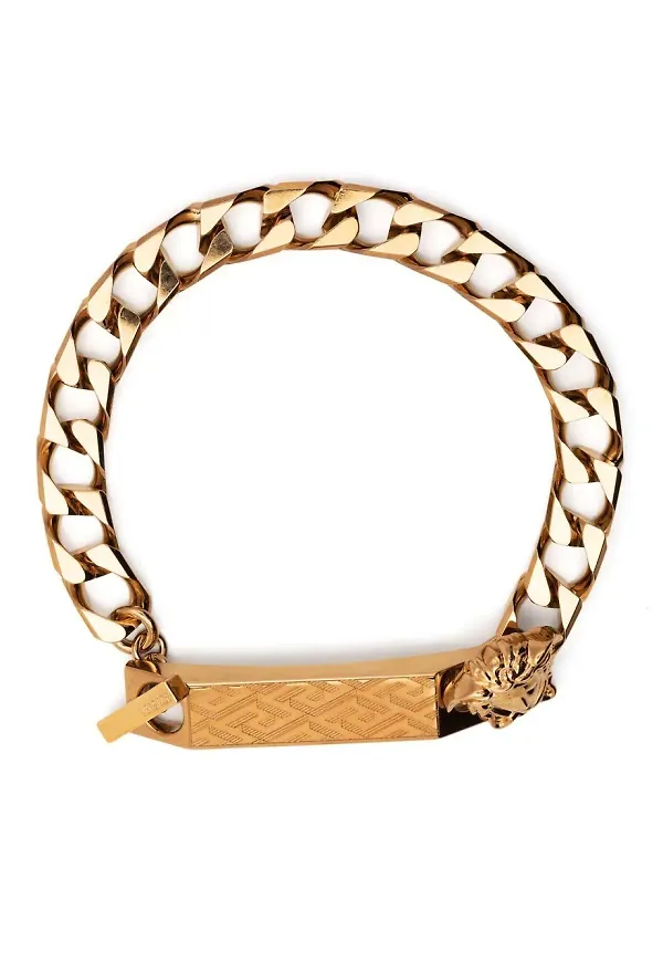 Versace Medusa armband med plakett - Guldfärgad