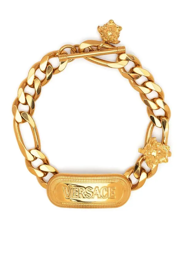 Versace Medusa armband med plakett - Guldfärgad