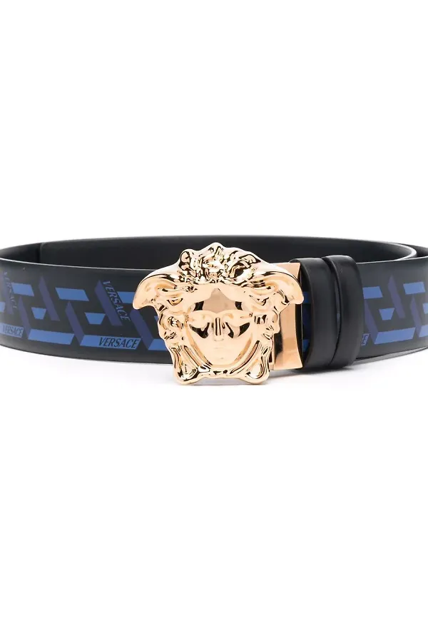 Versace Medusa bälte med monogram - Svart