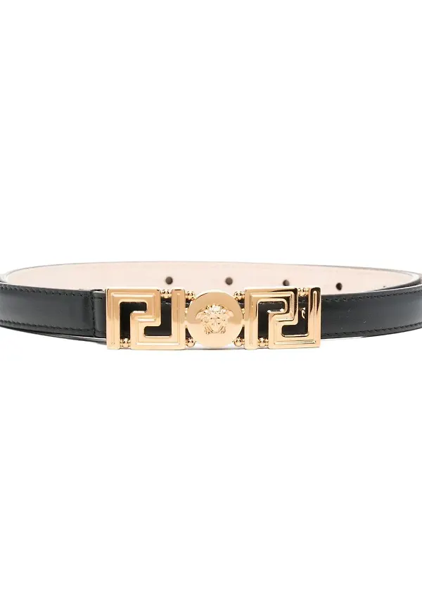 Versace Medusa bälte med plakett - Svart